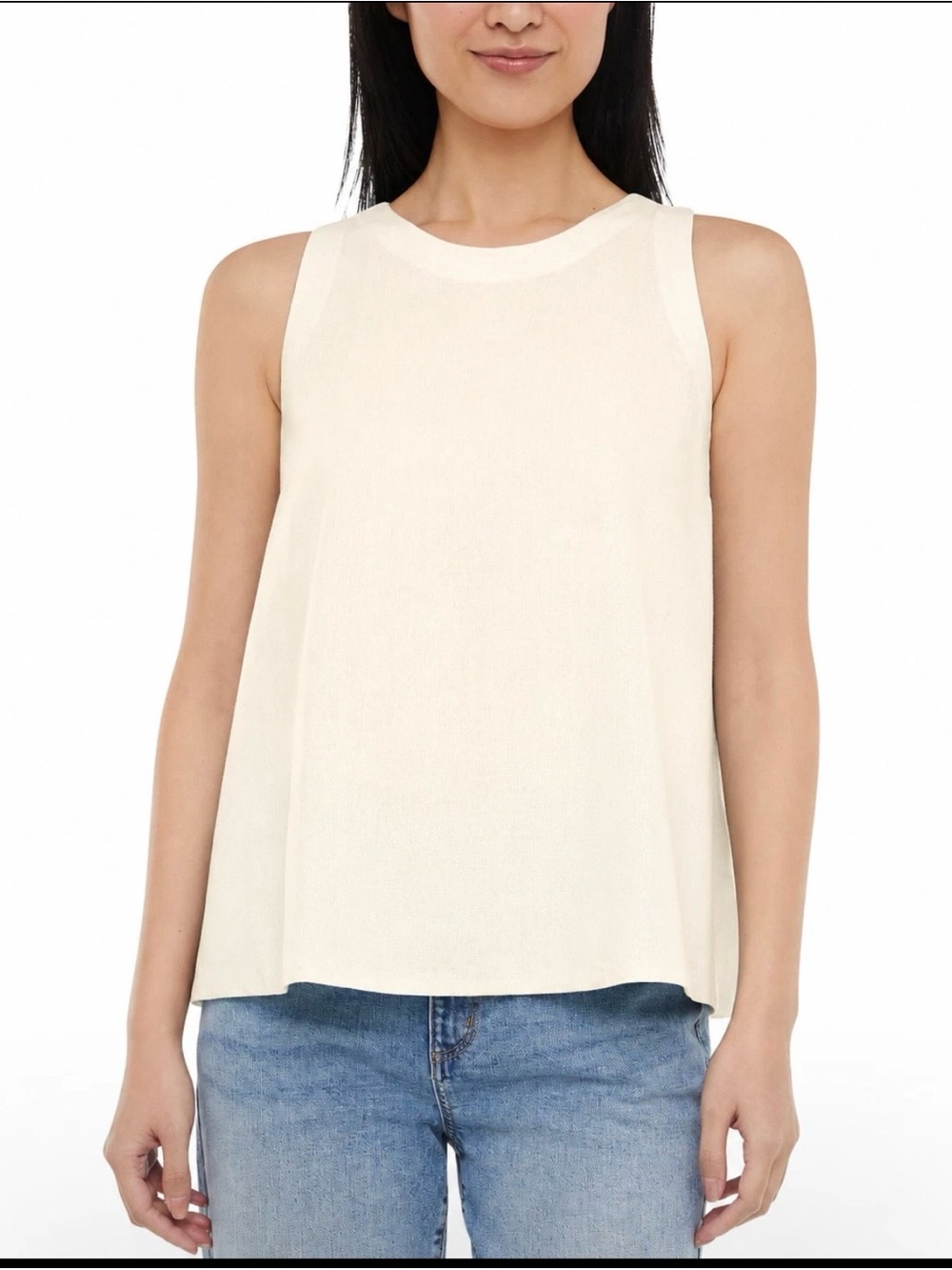 Banana Republic Cream Linen Sleeveless Tank